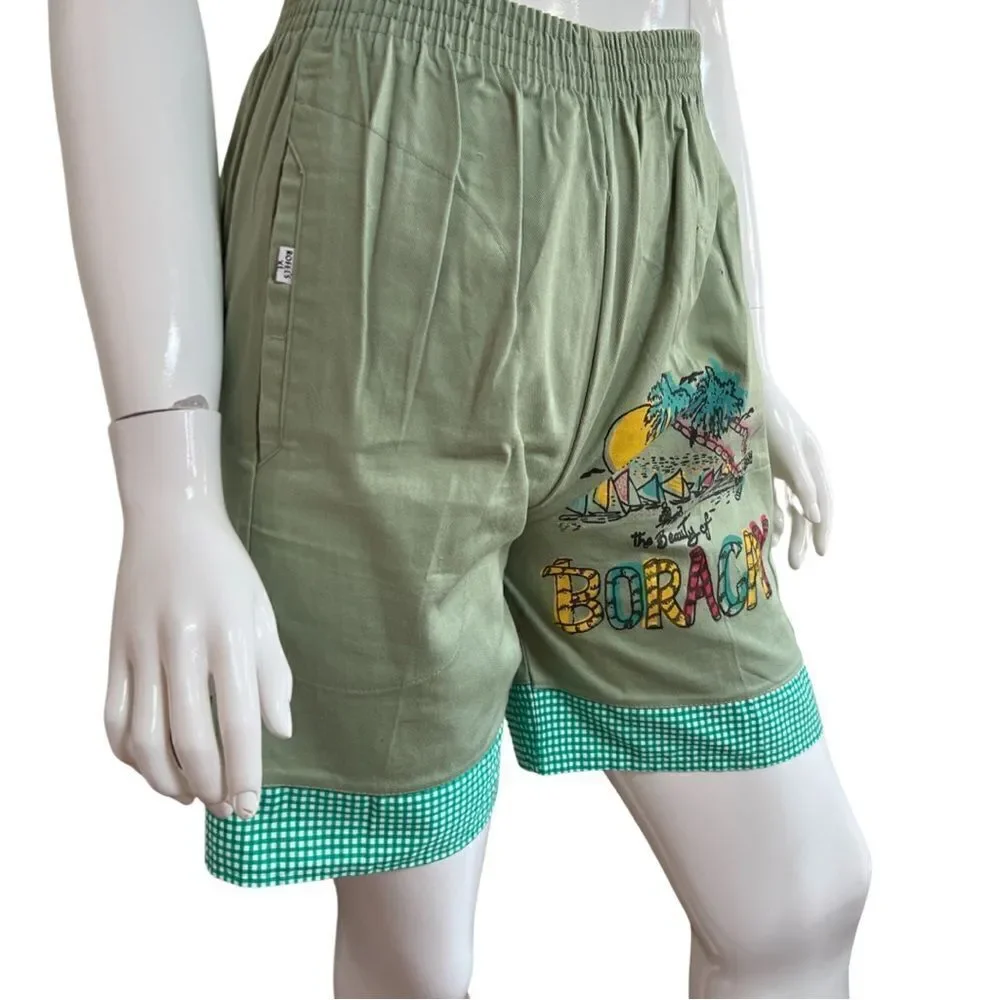 Vintage Retro 80s 90s The Beauty of Boracay Beach Philippines High Waist Shorts